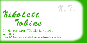 nikolett tobias business card